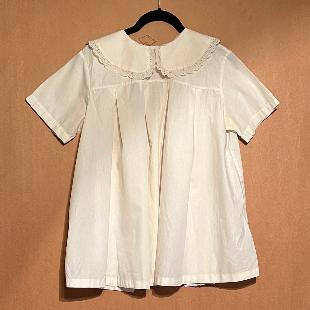 Vintage white Maternity Blouse
